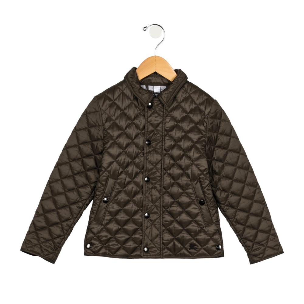 Authentic Burberry Kids Olive Quilted Jacket Kids Size 6